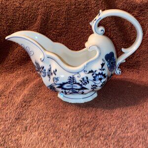 Vintage Blue Danube Onion Japan Banner Logo Sauce Gravy Boat